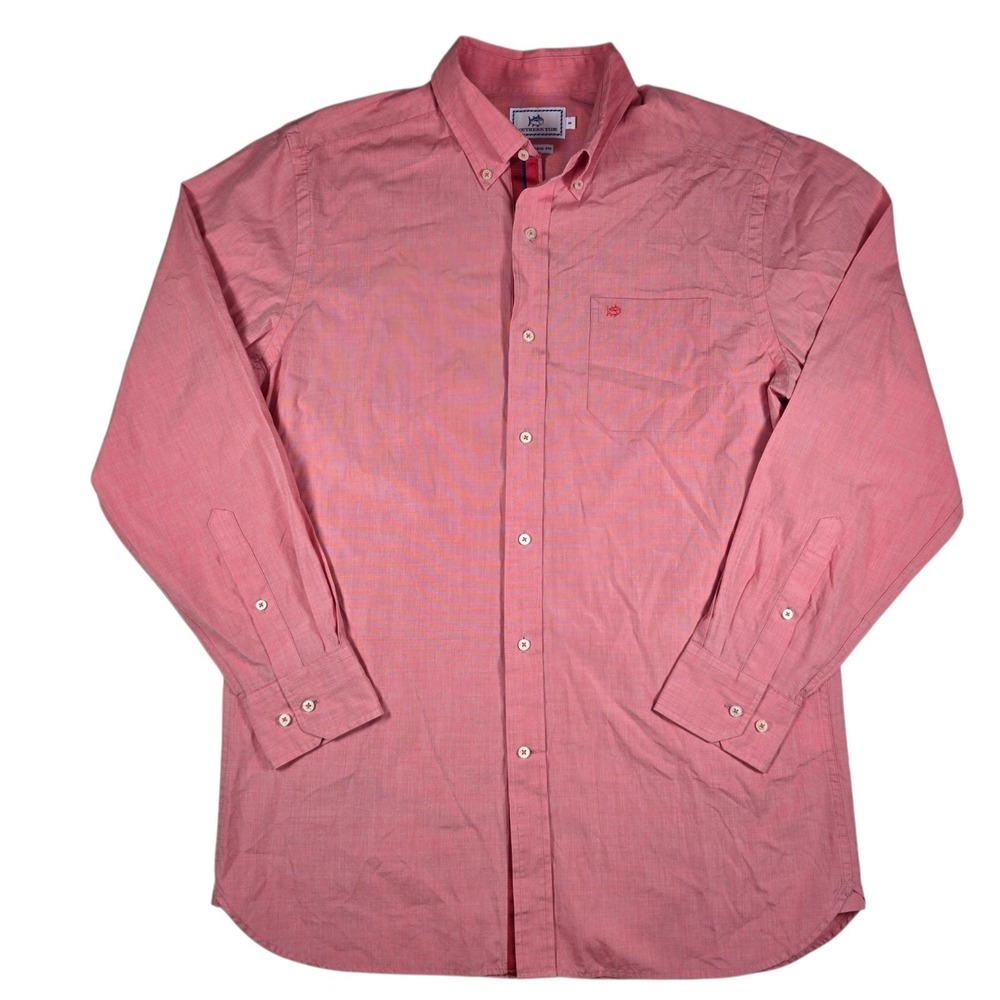 Southern Tide Oxford Red Classic Fit 100% Cotton L/S Button Up Shirt Men's Sz M